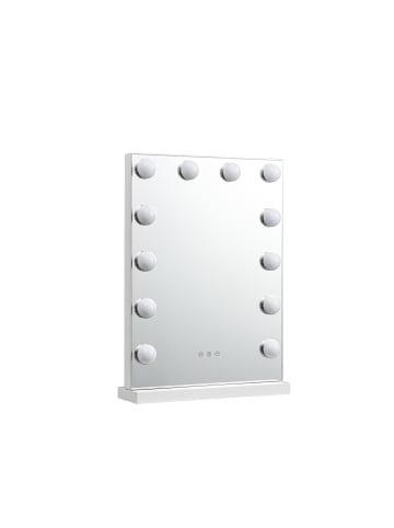 Tphecda Hollywood Schminkspiegel 12 LED in Weiß 46x58x12.5 cm