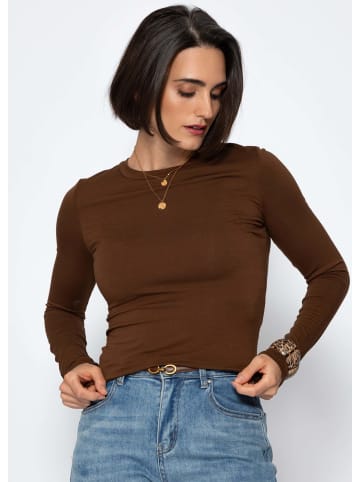 SASSYCLASSY Langarmshirt in Braun