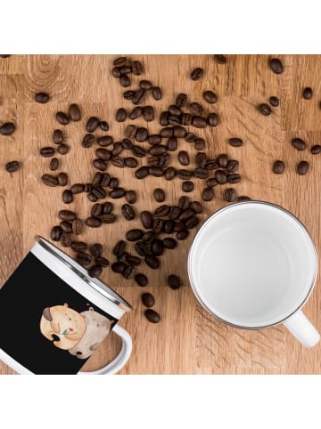 Mr. & Mrs. Panda Tasse Henna-Abend Farbenliebe mit Spruch in Schwarz