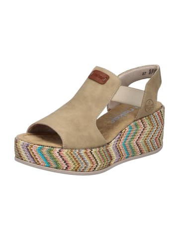 rieker Plateau Sandaletten in Beige