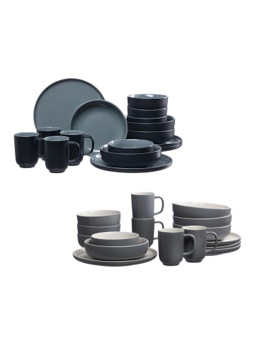 Ritzenhoff & Breker 32er Set XXL Kombiservice Jasper schwarz-grau in schwarz-grau