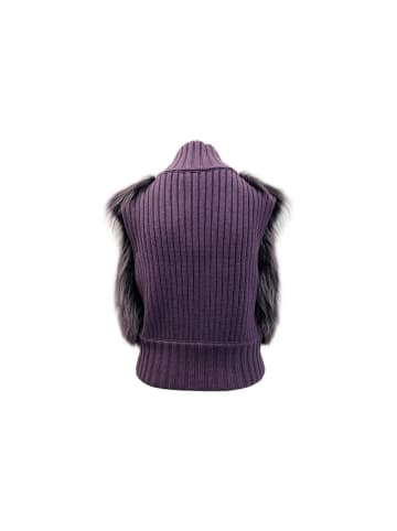 Fabiana Filippi Grau Merino Wolle ärmellos Jacke
