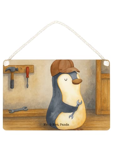 Mr. & Mrs. Panda Schild Wenn Papa es nicht reparieren kann, sind... in Weiß