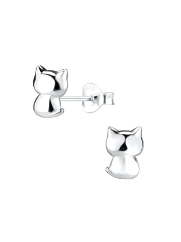 Alexander York Ohrstecker KATZE in 925 Sterling Silber, 2-tlg.