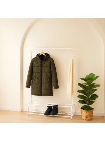 relaxdays Kleiderständer in Weiß - (B)110 x (H)158 x (T)40 cm in weiß