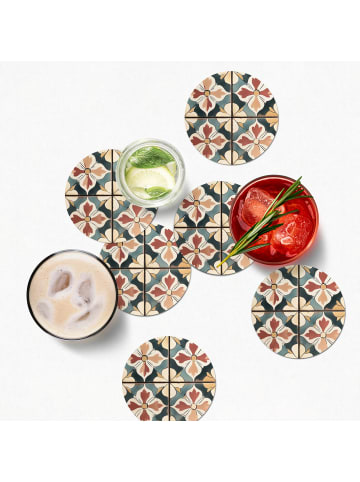 OnlyWow Glasuntersetzer 6er-Set Azulejos Fliesen