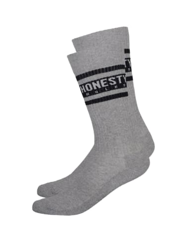 HONESTY RULES Socken " Sport " in grey-mel