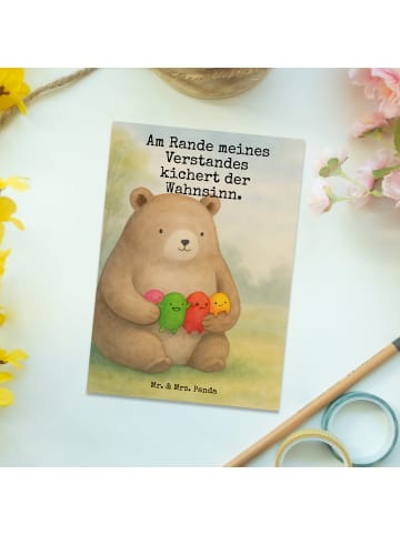 Mr. & Mrs. Panda Postkarte Bär Gefühl Design mit Spruch in Weiß