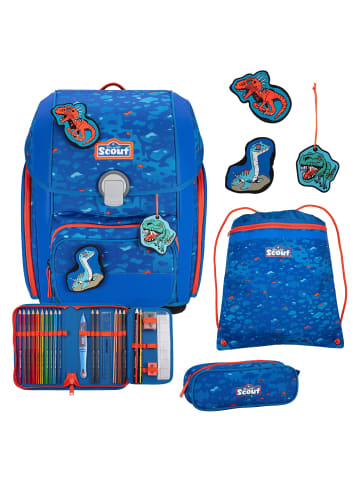 Scout Genius Schulzanzen-Set 4tlg. Superflasch in Blue Dino