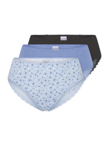 Schiesser Slip Modern Multi in hellblau, blau, schwarz