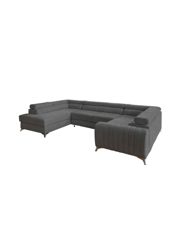 MF Design Luisa Recamiere Links in Charcoal -  (L) 202 x (B) 347 x (H) 92 cm