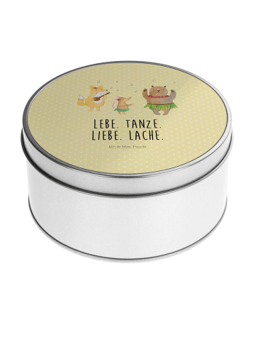 Mr. & Mrs. Panda Erinnerungsbox Waldtiere Aloha mit Spruch in Gelb Pastell