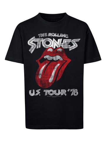 F4NT4STIC T-Shirt The Rolling Stones Rock Band US Tour '78 Front in schwarz