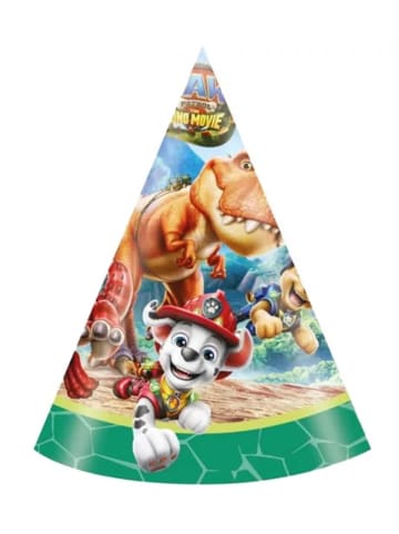 Paw Patrol Paw Patrol Dino Movie Partyhut, Kegel 6 Stück
