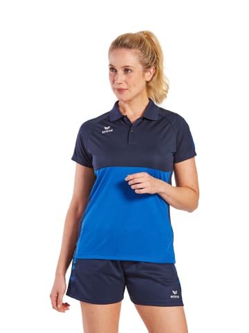 erima Damen Six Wings Poloshirt in new royal/new navy