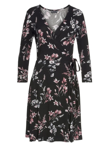 Laura Scott Sommerkleid in schwarz-rosa-geblümt