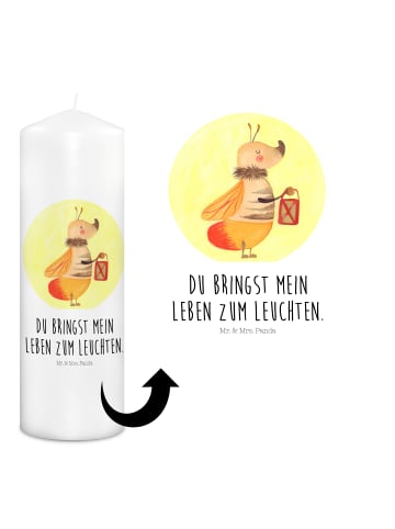 Mr. & Mrs. Panda Kerze Glühwürmchen mit Spruch in Weiß