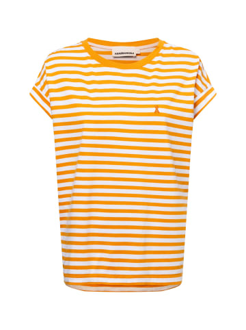 armedangels T-Shirt Idaara Stripes in orange weiß - 0001