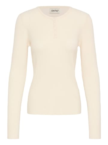 Oxmo Rundhalspullover OXISOLRAY in Beige
