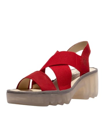 Fly London Sandalen in Rot/Beige