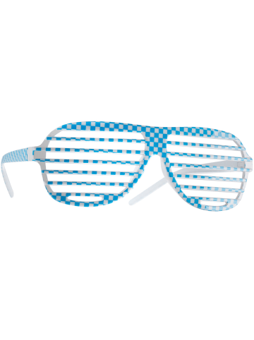 tectake Partybrille in Einheitsgröße, blau/weiß