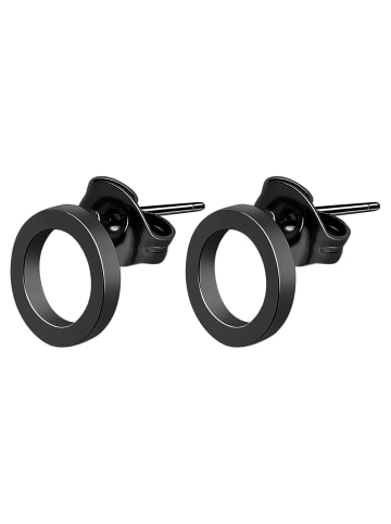 Adeliás Damen Ohrringe – Ohrstecker aus Edelstahl in schwarz