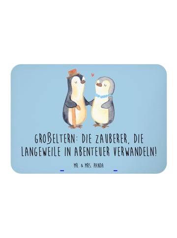Mr. & Mrs. Panda Magnet Großeltern Zauberer mit Spruch in Blau Pastell