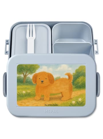 Mr. & Mrs. Panda Snack Box Hund Flauschig Design ohne Spruch in Blau Pastell
