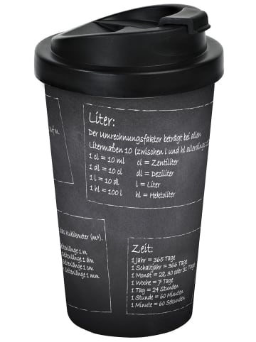 Geda Labels Coffee to go Becher Mathe in Schwarz - 400 ml