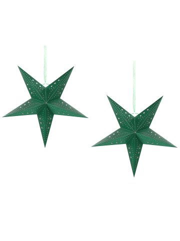 Beliani 2er-Set LED Deko MOTTI in Grün