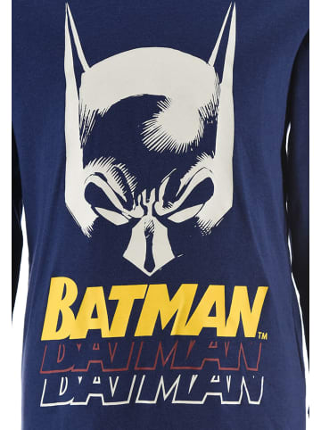 Batman 2tlg. Outfit: Schlafanzug Langarmshirt und Hose in Blau