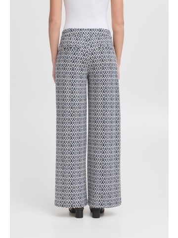 ICHI Casual Hose IHKATE Loose fit in Total Eclipse Ikat Tile Aop