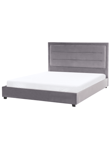 Beliani Wasserbett ROUEN in Grau - (W) 166 x (H) 112 x (L) 213 cm