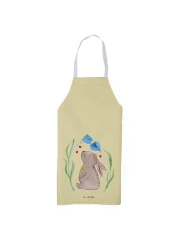 Mr. & Mrs. Panda Schürze Hase Blume ohne Spruch in Gelb Pastell