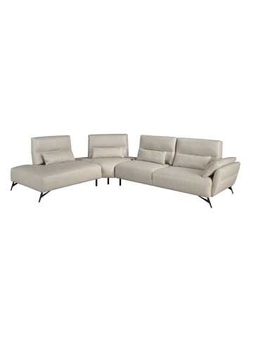 Angel Cerdá Ecksofa 6214 mit Chaise Longue in Sand/Schwarz – (B)341 x (T)254 x (H)94 cm