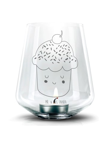 Mr. & Mrs. Panda Gravur Teelicht Cupcake ohne Spruch in Transparent
