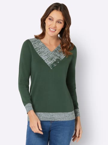 Sieh an! Langarm-Pullover in moos