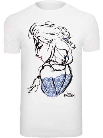 F4NT4STIC T-Shirt Disney Frozen Elsa Sketch Mono in weiß