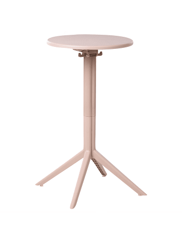 Beliani Gartentisch LEGRENA in Beige - (W) 60 x (H) 111 x (L) 60 cm