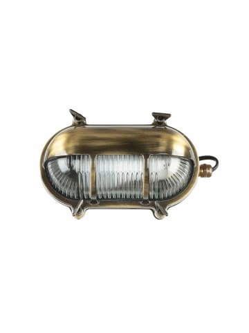 Licht-Erlebnisse Außen Wandlampe (B)21 x (H)13 cm in Messing AntikMessing Antik