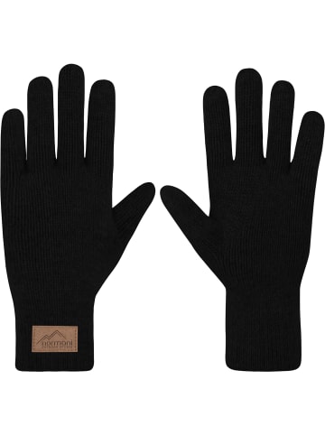Normani Outdoor Sports Herren Merino Strick-Fingerhandschuhe Malak in Schwarz