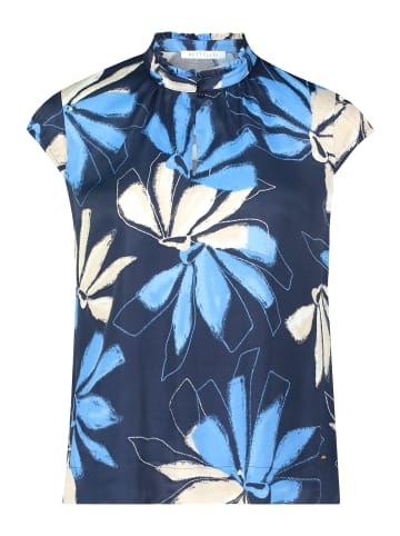 BETTY & CO Schlupfbluse kurzarm in Dunkelblau/Blau