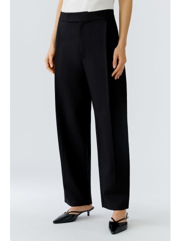 Oui Bundfaltenhose in black