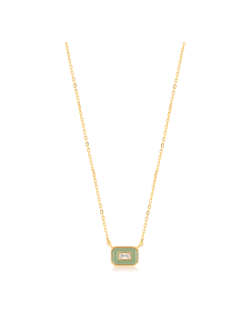 Ania Haie Halskette The Green Emaille Pendant in gold-grün