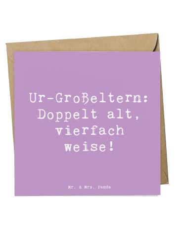 Mr. & Mrs. Panda Deluxe Karte Spruch Ur-Großeltern Weisheit mit ... in Lavendeltraum