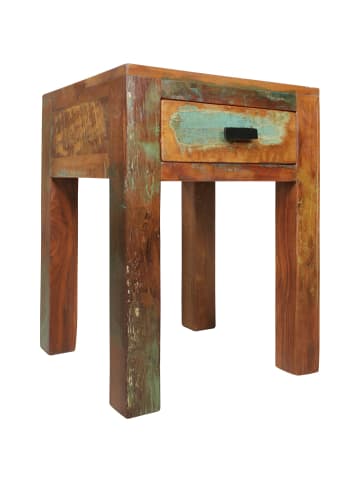 FineBuy Nachttisch in Braun / Mango / 40x40x55