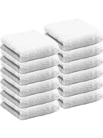 REDBEST Frottier, Leichtfrottier Gästetuch 12er-Pack Oceanside in weiß