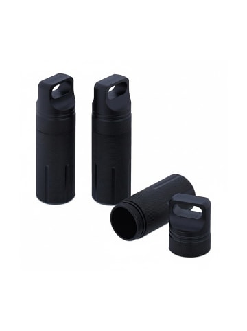 relaxdays 3 x wasserdichte Kapsel in Schwarz - (H)9,5 x Ø 3 cm