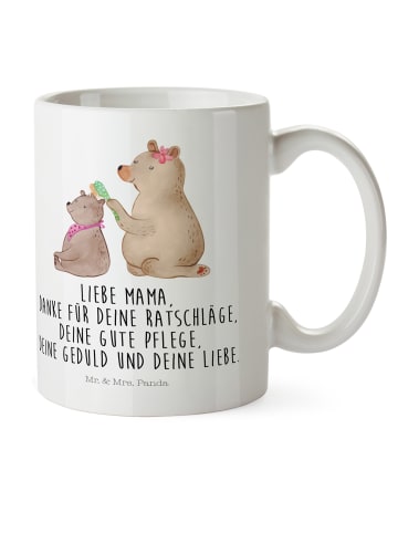 Mr. & Mrs. Panda Plastikbecher Bär Kind mit Spruch in Weiß