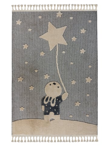 Kayoom Kinder Teppich Modena 418 in grau - rechteckig